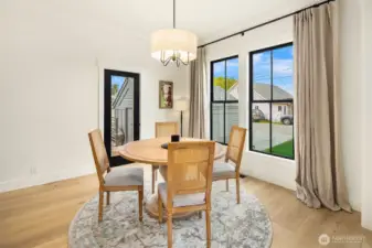 Light filled dining room.