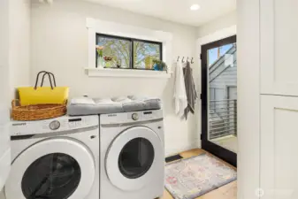 Laundry mud room off back entry