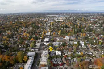 Facing West towards Green Lake and the Olympics