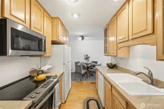 Kitchen with timeless cabinetry and clean lines