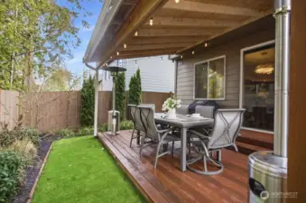 Designer-quality synthetic turf delivers the look of lush natural grass with effortless, all-season enjoyment.