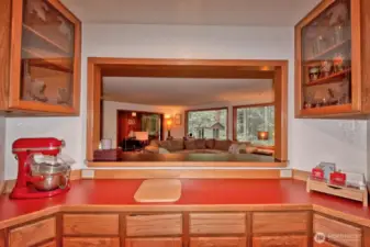 Small nook off the kitchen -- makes a great appliance pantry and adds so much extra storage space.