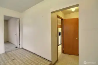 From the kitchen you'll find access to a full bathroom, family room and main level bedroom.