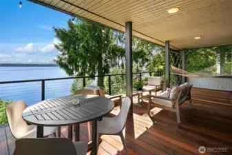 Covered ipe decking