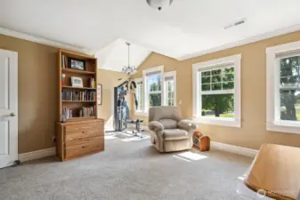 Office-Flex room upstairs. Use as you see fit(ness).