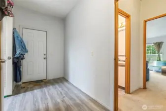 backdoor to hallway bathroom on right.