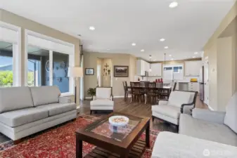 Open living room laid out in great-room style!
