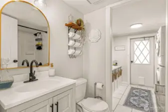 Second full bath and laundry room