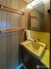 Half bath in the primary bedroom