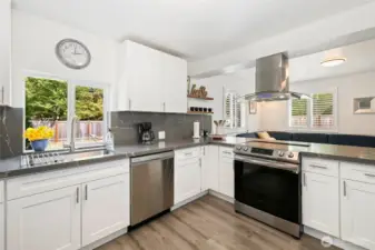 Completely remodeled kitchen with stainless appliances