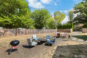 Large fenced corner lot