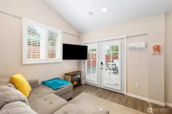2nd house entry with french doors that let in natural light