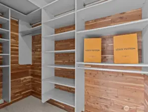 A well-thought out closet system maximizes the storage space.
