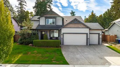 Spacious three car garage with ample parking