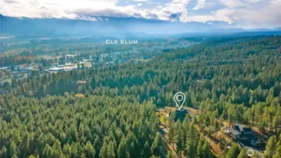 Aerial view of neighborhood