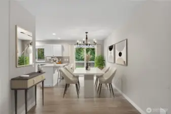 Room is virtually staged