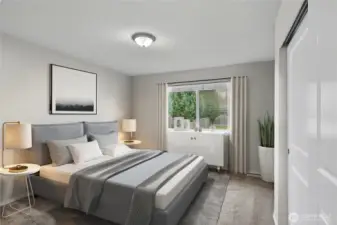 room is virtually staged