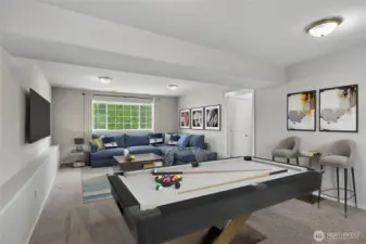 Room is virtually staged