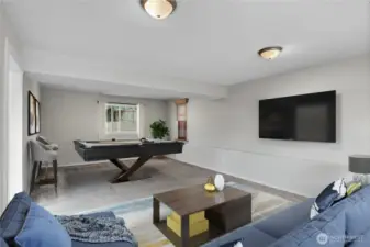 Room is virtually staged