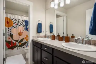 Full hall bath located upstairs.