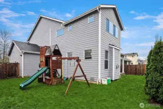 Backyard for playtime.