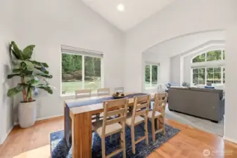 Dining space off of the kitchen