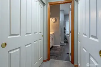 Extra closets leading into en suite bathroom