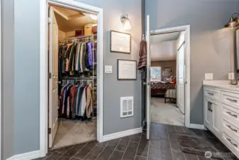 Walk-in closet off primary