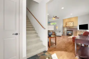 Site line from entry into the main living area.