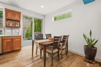 Dining area with access to the outdoor patio.