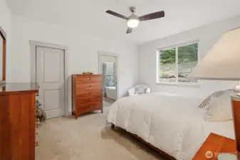 Primary bedroom with ensuite bath.