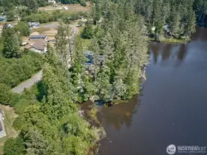 Closer view of the lot and the cove, perfect for a dock and boat