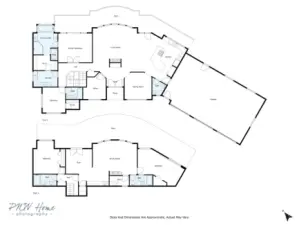 Main level on top, lower level below