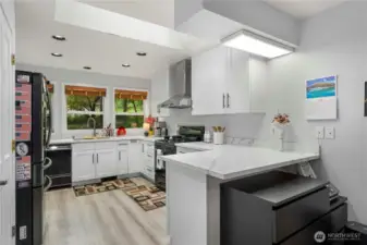 New Kitchen with Sun-filled skylight