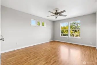 Generous sized Bedroom 3 + ceiling fan