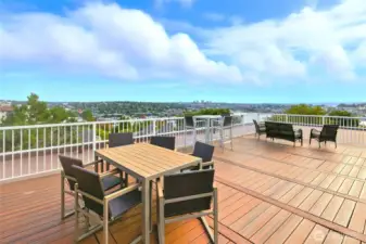 Extensive rooftop deck.