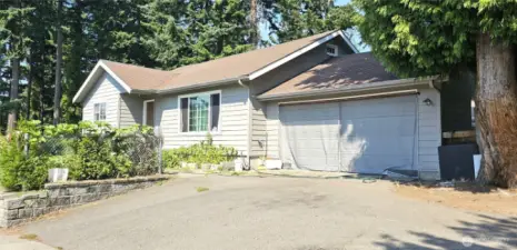 2 car garage one story home