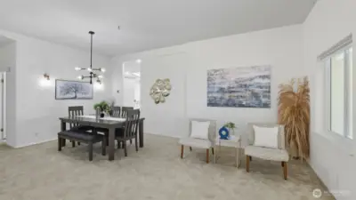 Formal Dining room just off the kitchen.