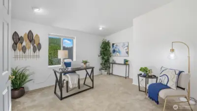 Office/den w/French Doors (plenty of space for a closet).