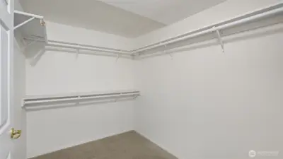 Primary fe3atures a walk-in closet.