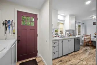 Back door to large yard.