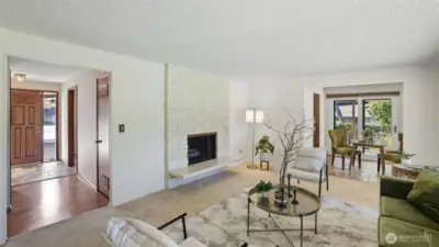 Stay cozy all winter long with this wood burning fireplace!