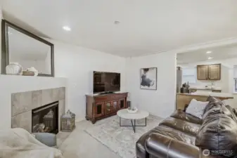 Living room with gas fireplace