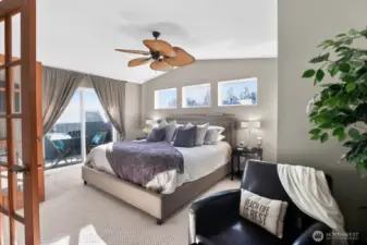 Upstairs Secondary Primary Suite with Balcony