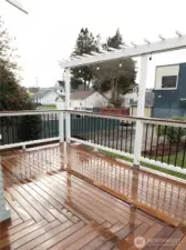 Wide deck with room to entertain