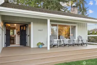 Newer deck greets you as you enter the home.