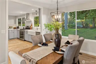 Beautiful back yard views from Dining Room.