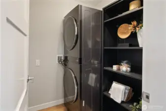 Lower level Laundry Room with great storage.