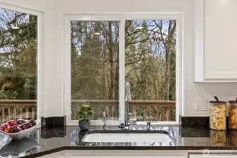 Imagine cooking surrounded by tranquil views.