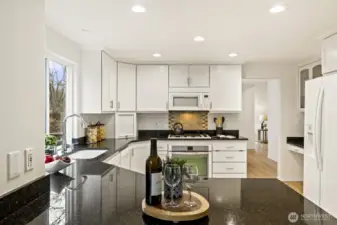 Circular floor plan perfect for entertaining.